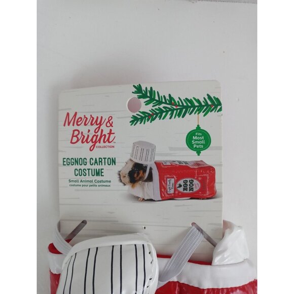 Merry & Bright Eggnog Carton Costume Small Animal Guinea Pig - Picture 2 of 6